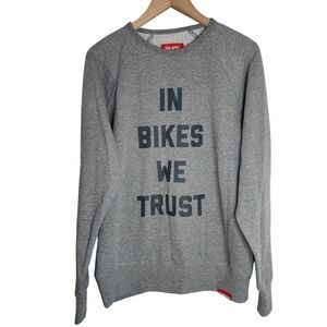 Trek Bike Sweatshirt Women’s Large Bicycle Pullover Long Sleeve Sweater Top Grey